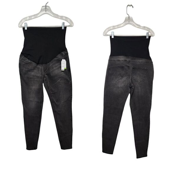 TIME AND TRU FULL PANEL MATERNITY SKINNY JEANS SIZE SMALL (4-6) Black - Picture 1 of 5